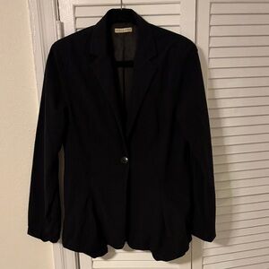 Sur La Cote Black Single-Button Blazer